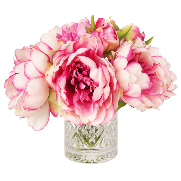 Creative Displays, Inc. Pink & White Peony in Acrylic Water Vase